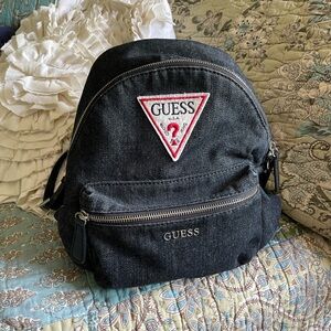 GUESS Charcoal Denim Backpack
